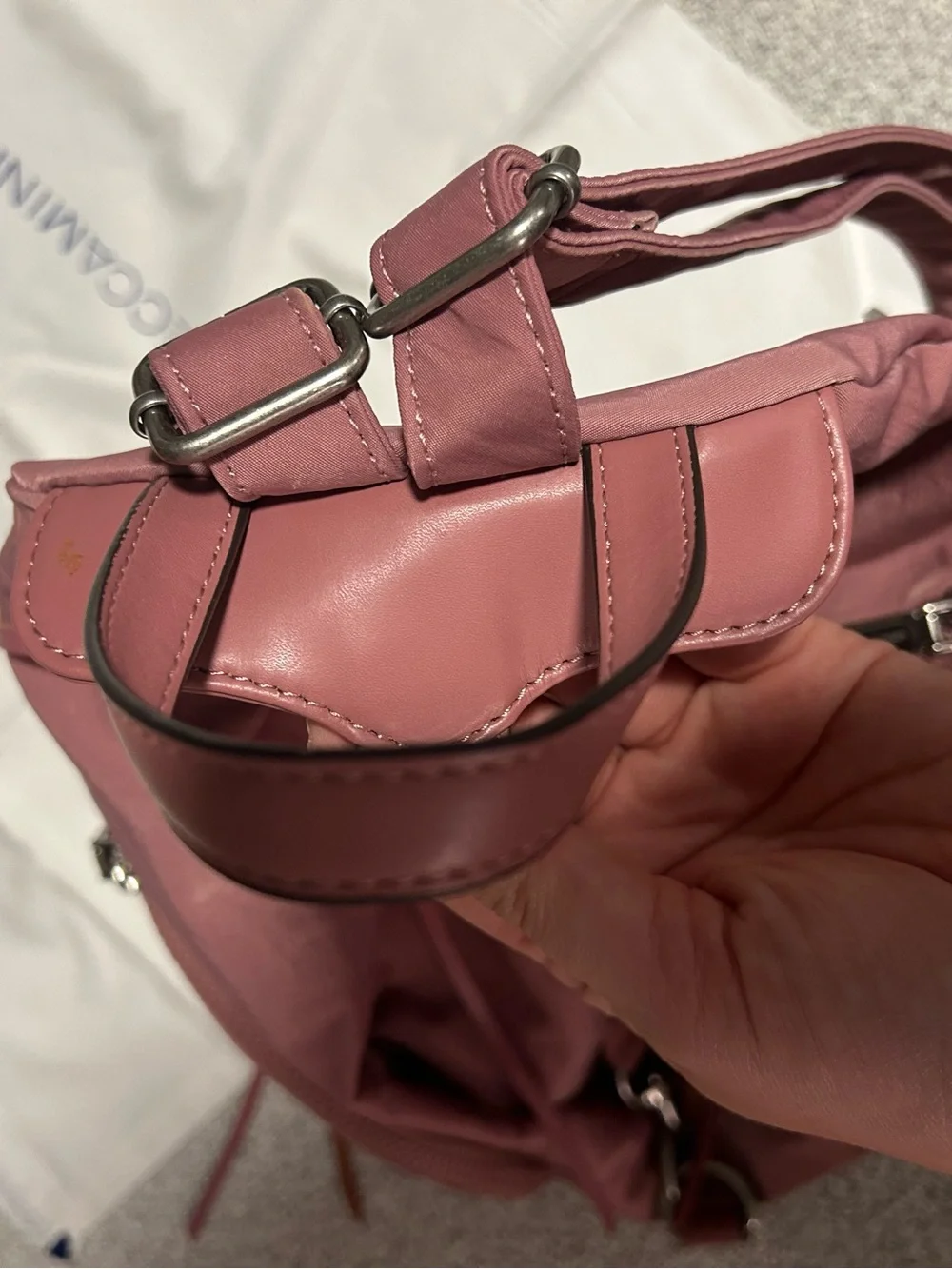 NWOT Rebecca Minkoff Julian Backpack in Pink Dusty Rose Purse Nylon - Picture 13 of 13